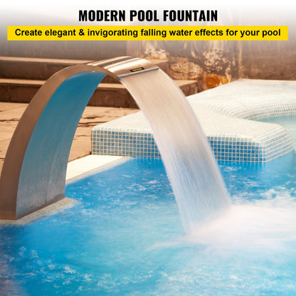 Pool water fountain stainless steel pond garden swimming pool waterfall fountain