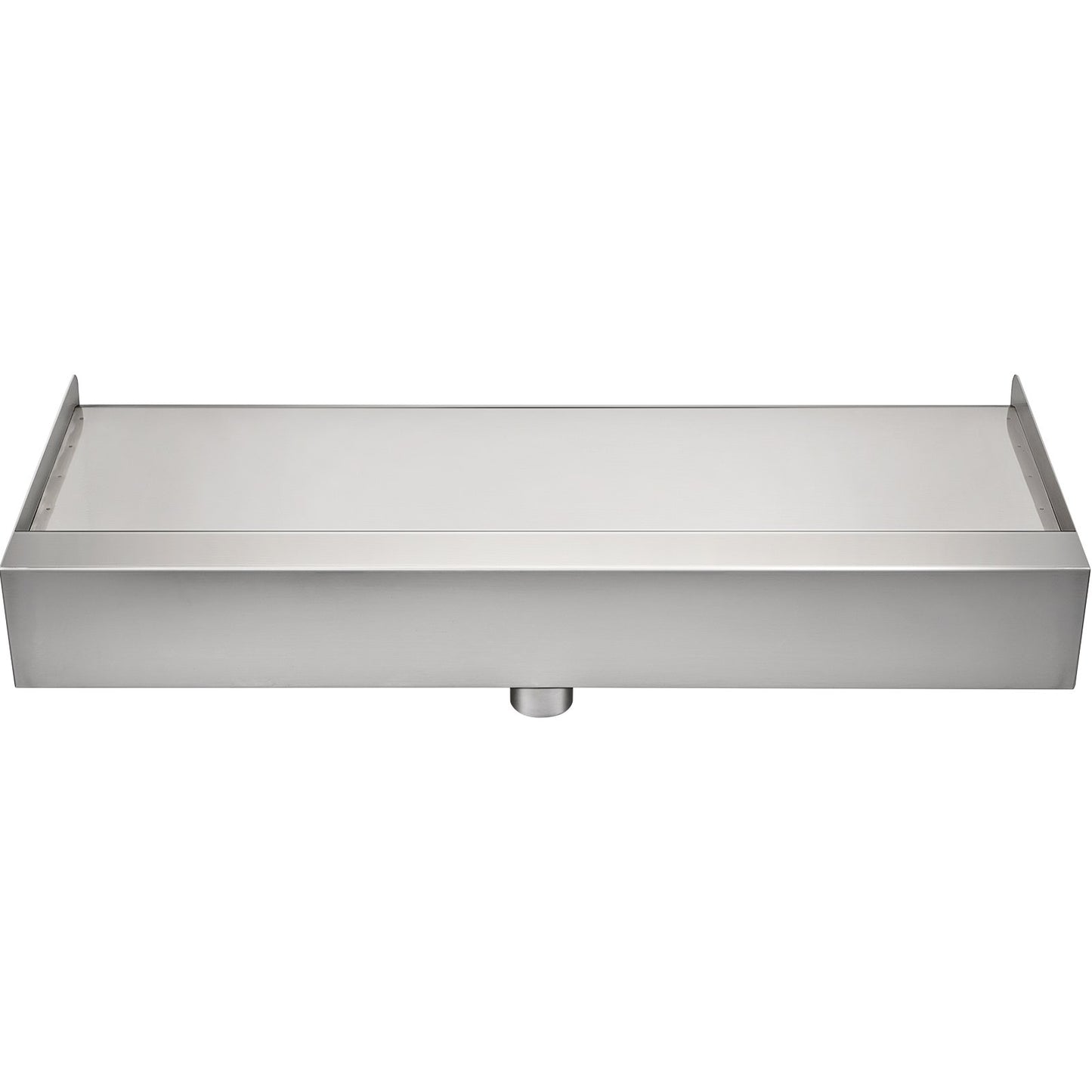 Waterfall blade, 60 cm stainless steel waterfall outlet, rectangular waterfall pool fountain, cascade blade with connection, hose, clamp and PTFE tape, water blade for koi fish pond, water feature