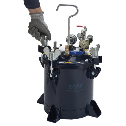 Druckbehälter für Sprühfarbe, 10 l/2,5 gal Luftdruckbehälter für Farbe, Metallständer und Dichtmittel zur Leckreparatur für die Industrie, Heimdekoration, Architektur, Bauwesen, Autolackierung, 70 PSI max