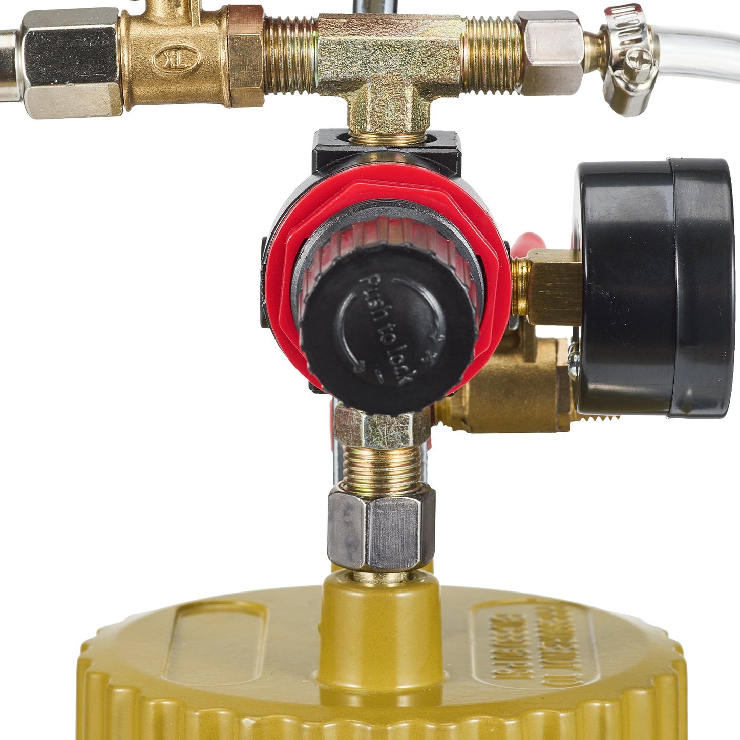 Druckbehälter für Sprühfarbe, 2 l/0,5 gal, leichter Druckbehälter für Luftfarbe, 1,8-mm-Düse, Sprühpistole, 3 m Schläuche für Heimdekoration, Architektur, Bauwesen, Autolackierung, 45 PSI max