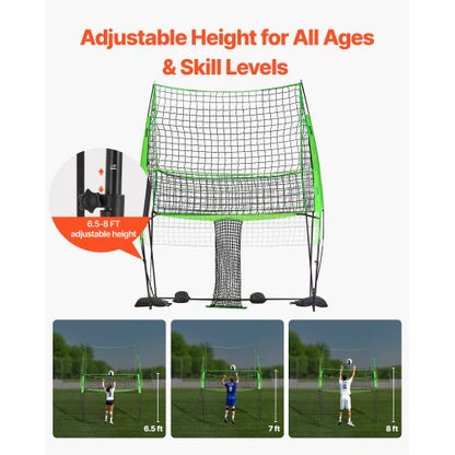 Volleyball Training Net System Portable Training Equipment Indoor Outdoor