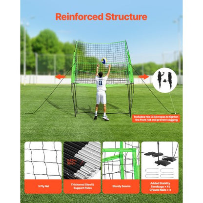 Volleyball Training Net System Portable Training Equipment Indoor Outdoor