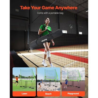 Volleyball Training Net System Portable Training Equipment Indoor Outdoor