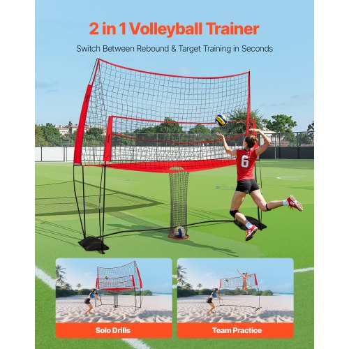 Volleyball Training Net System Portable Training Equipment Indoor Outdoor
