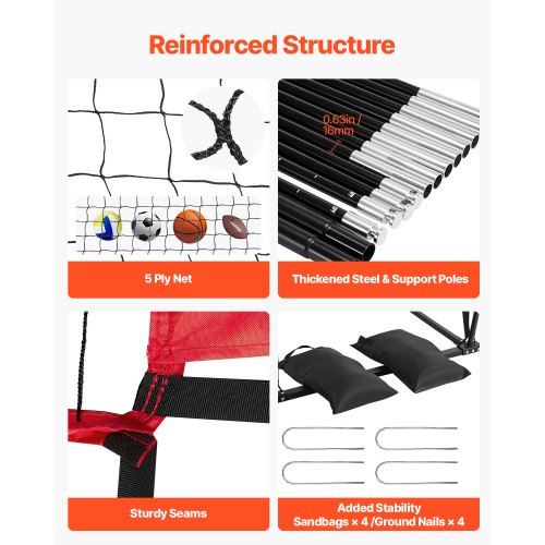 Volleyball Training Net System Portable Training Equipment Indoor Outdoor