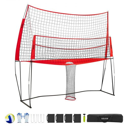 Volleyball Training Net System Portable Training Equipment Indoor Outdoor