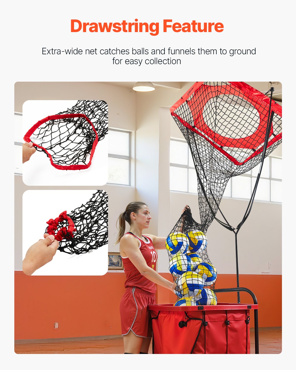 Volleyball Setter Training Equipment, Angle and Height Adjustable Volleyball Trainer, Portable Practice Net with Steel Base, Carrying Bag, Indoor Outdoor Target Net for Serving Spiking Setting