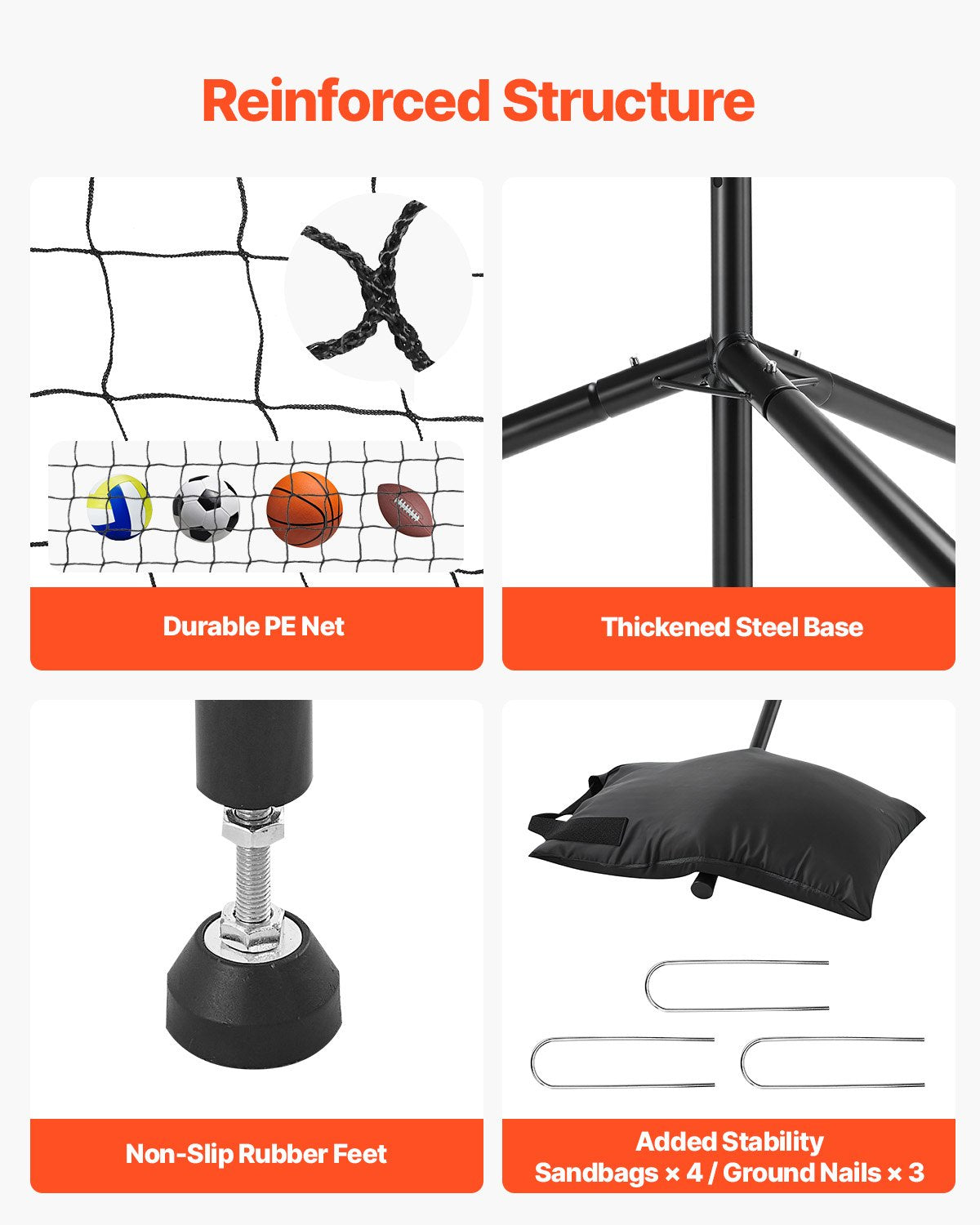 Volleyball Setter Training Equipment, Angle and Height Adjustable Volleyball Trainer, Portable Practice Net with Steel Base, Carrying Bag, Indoor Outdoor Target Net for Serving Spiking Setting