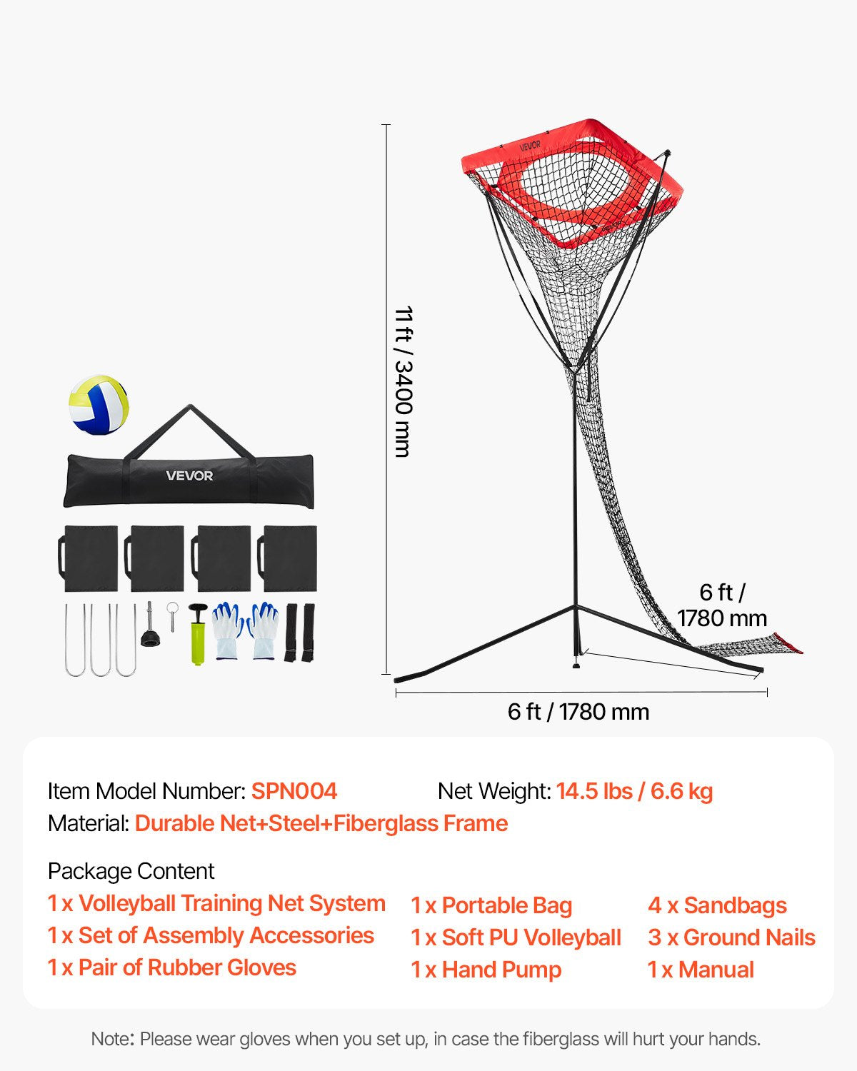 Volleyball Setter Training Equipment, Angle and Height Adjustable Volleyball Trainer, Portable Practice Net with Steel Base, Carrying Bag, Indoor Outdoor Target Net for Serving Spiking Setting