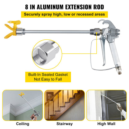 Airless-Farbspritzschlauch-Set, 15 m, 1/4 Zoll Drehgelenk, 3600 psi, mit 517-Spitze