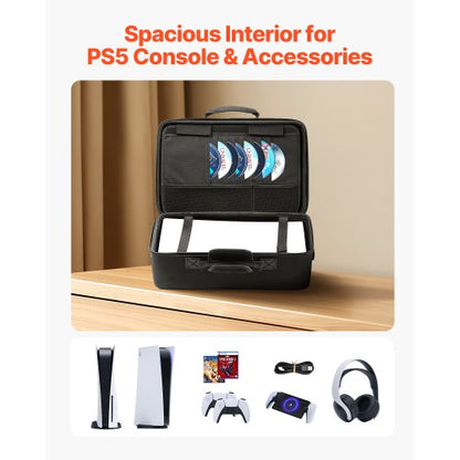 PS5-Tragetasche, Reisetasche für Playstation 5, stoßfestes EVA-Weichfutter | EU