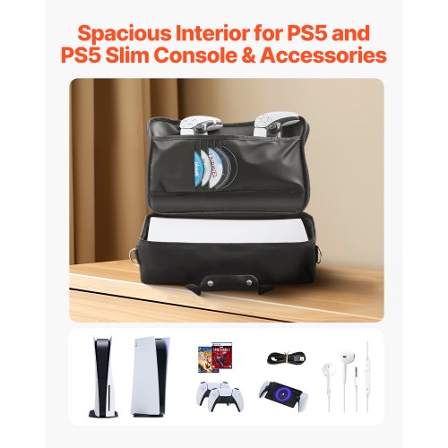 PS5 Bärväska Resväska för Playstation 5 PS5 Slim Vattentät Nylon |  EU