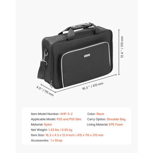 PS5 Bärväska Resväska för Playstation 5 PS5 Slim Vattentät Nylon |  EU