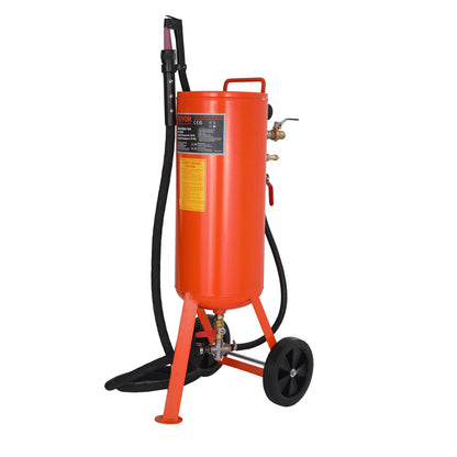10 Gallon Heavy-Duty Sand Blaster 60-110 PSI med 2 munstycken och 7,5 fot slang
