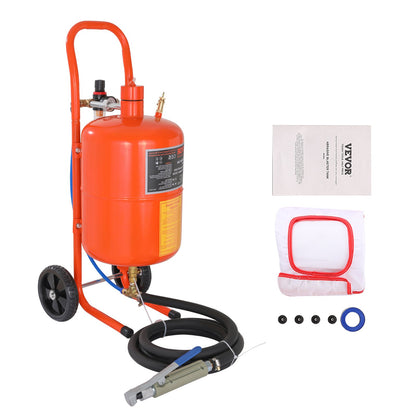 5 Gallon Sandblaster 60-110 PSI High Pressure Sandblaster with 4 Nozzles