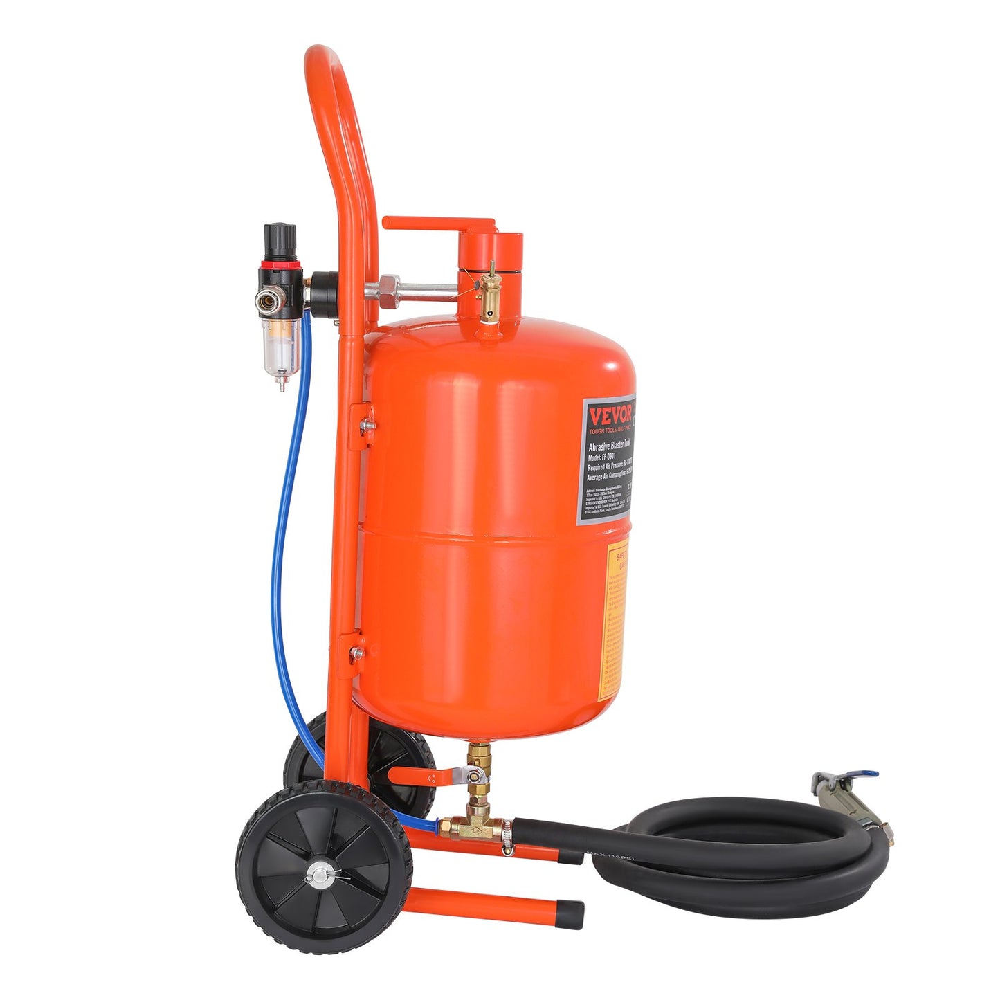 5 Gallon Sandblaster 60-110 PSI High Pressure Sandblaster with 4 Nozzles