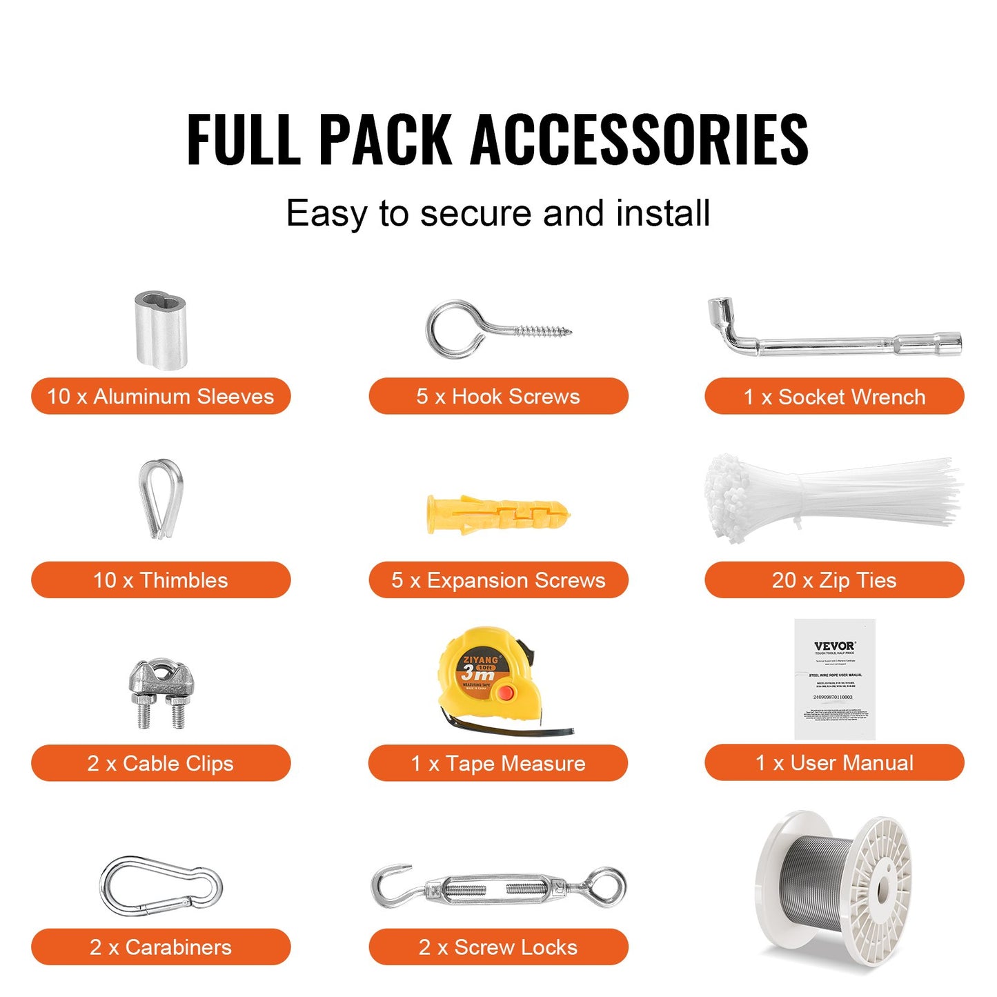 T304 Edelstahlkabel 1/8" 7x7 Stahldraht 100 Fuß Kabelgeländer