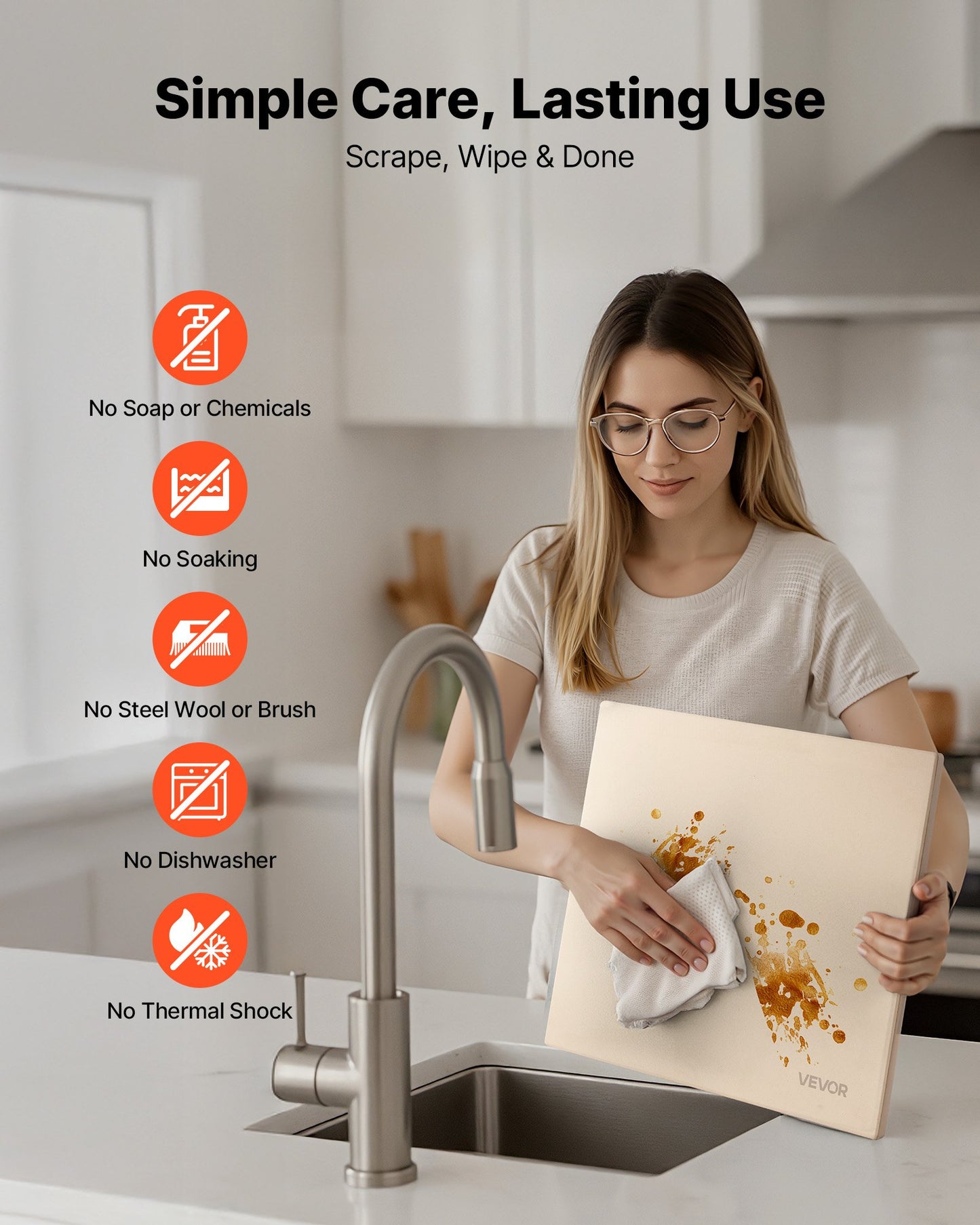 Pizza Stone, 16 x 14 x 0.6 Inch Rectangular Cordierite Pizza Stone, Large Baking-Stone with Scraper, 1450℉ Heat-Resistant Cordierite Cooking Stones for Kitchen Bake Oven, BBQ Grilling