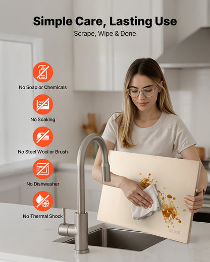 Pizza Stone, 20 x 14 x 0.6 in Rectangular Cordierite Pizza Stone, 1450℉ Heat-Resistant Cook Stone, Extra Large Baking-Stone with Metal Peel, Scraper, for Kitchen Bake Oven, BBQ Grill