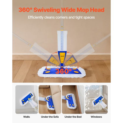Sprühmopp, nachfüllbarer Wassertank, waschbares Mikrofaserpad für Holzböden | EU