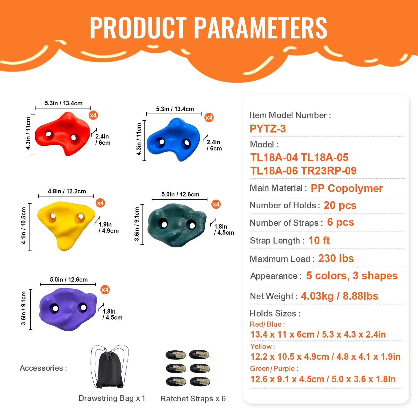 Ninja Tree Climbing Kit 20 Tree Climbing bietet Platz für 6 Outdoor-Gurte