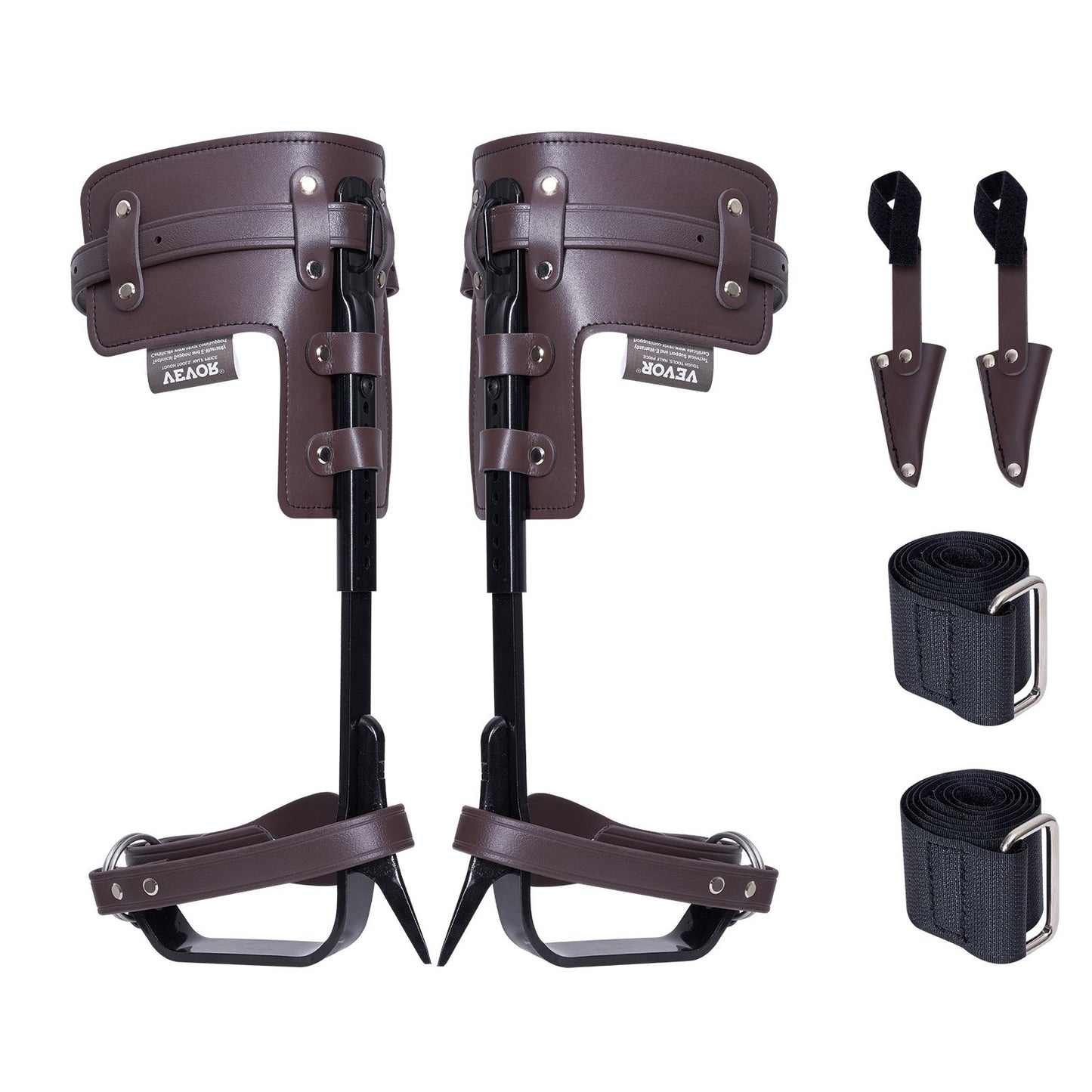 Baumkletterspikes, Klettersporne, legierter Stahl, Baumpflegerausrüstung, Braun