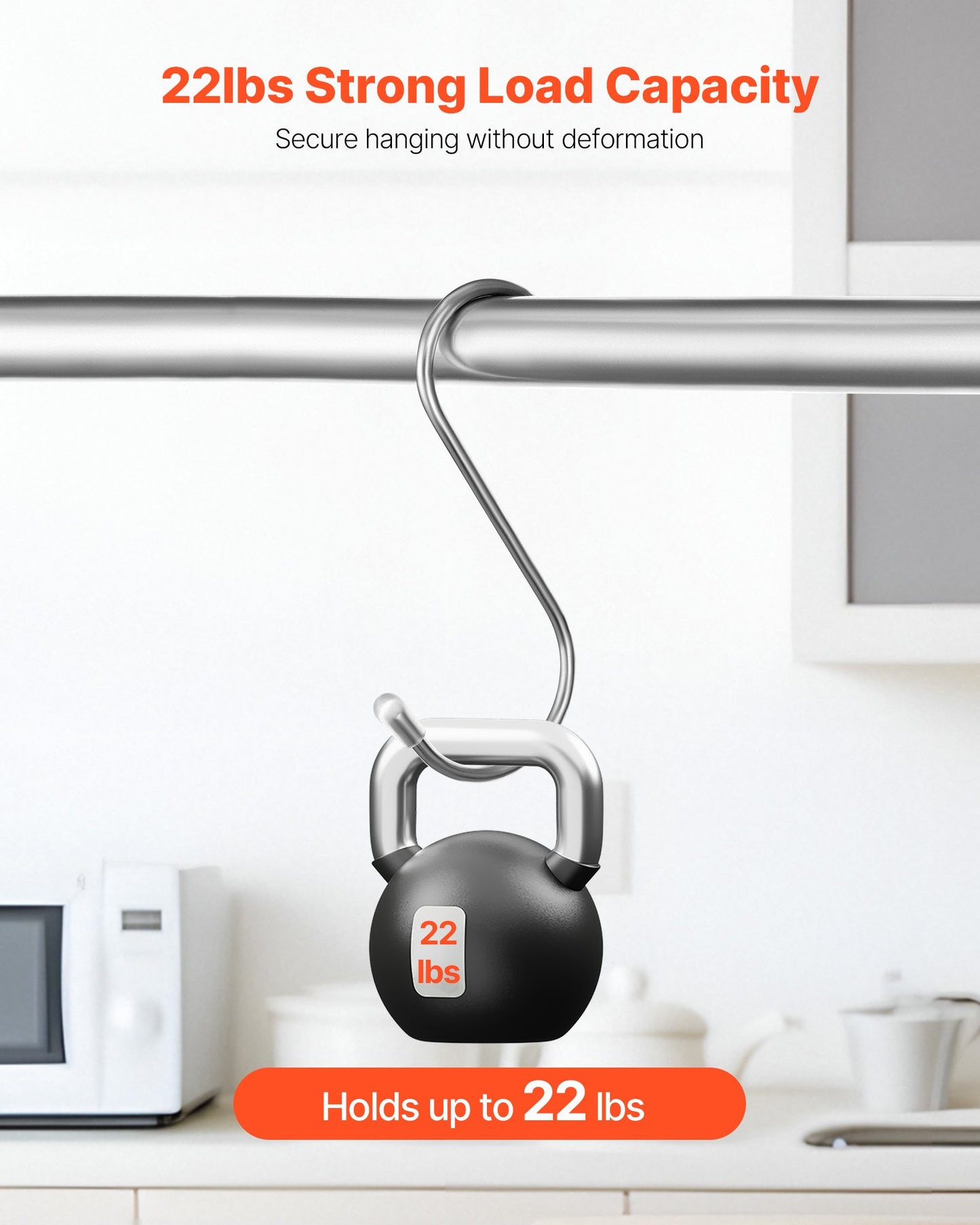 S Hooks 40 Pack, 3.4 Inch Metal S Shaped Hangers of 22.05 LBS Load Capacity, Heavy Duty Stainless Steel Hanging Hooks for Hanging Plants, Jeans, Clothes in Garden, Closet, Kitchen, Bathroom