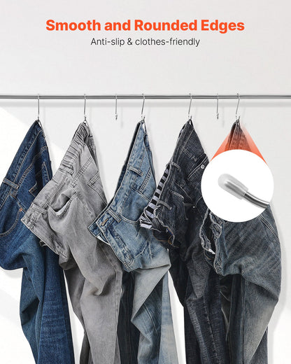 S Hooks 40 Pack, 3.4 Inch Metal S Shaped Hangers of 22.05 LBS Load Capacity, Heavy Duty Stainless Steel Hanging Hooks for Hanging Plants, Jeans, Clothes in Garden, Closet, Kitchen, Bathroom