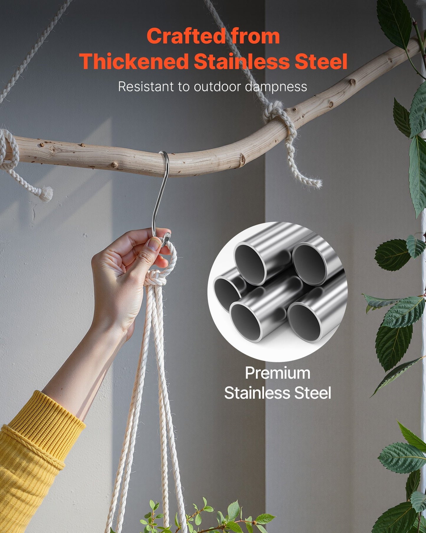 S Hooks 40 Pack, 3.4 Inch Metal S Shaped Hangers of 22.05 LBS Load Capacity, Heavy Duty Stainless Steel Hanging Hooks for Hanging Plants, Jeans, Clothes in Garden, Closet, Kitchen, Bathroom