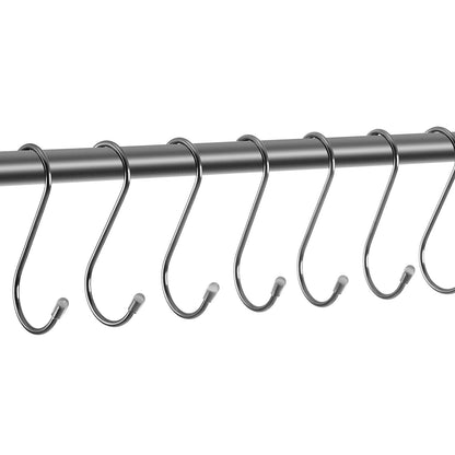 S Hooks 40 Pack, 3.4 Inch Metal S Shaped Hangers of 22.05 LBS Load Capacity, Heavy Duty Stainless Steel Hanging Hooks for Hanging Plants, Jeans, Clothes in Garden, Closet, Kitchen, Bathroom