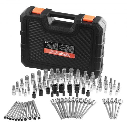 Bitsocket set 107-delad SAE och metrisk hex/torx/E-torx/manipulationssäker/extra lång |  EU