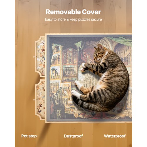 1500-bitars pusselbräde med ben, justerbart, bärbart trästicksåg, 86x63cm