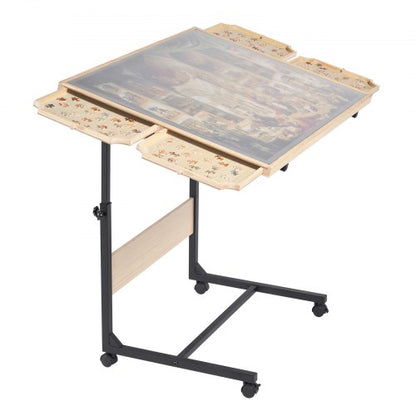 1500-bitars pusselbräde med ben, justerbart, bärbart trästicksåg, 86x63cm