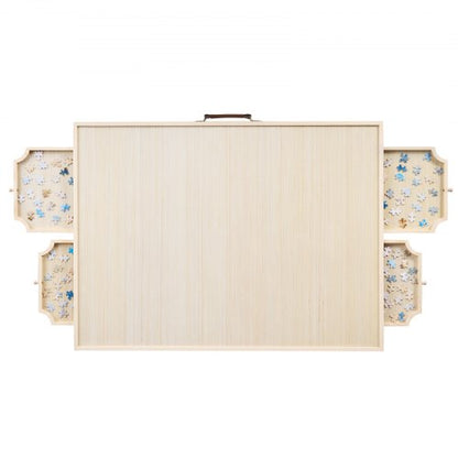 1500-bitars pusselbräde med fällbara ben, bärbart trästicksåg, 86x63cm