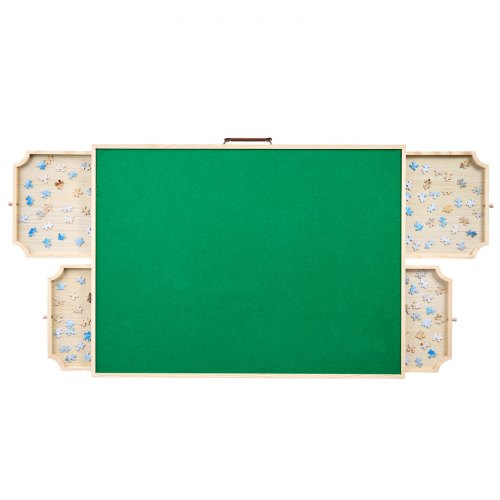 1500-bitars pusselbräde med fällbara ben, bärbart trästicksåg, 86x63cm