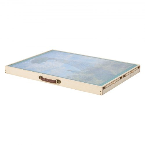 1500-bitars pusselbräde med fällbara ben, bärbart trästicksåg, 86x63cm