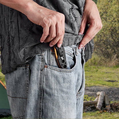 Folding Pocket Knife, 3 in/7.6 cm 7Cr17Mov Blade, Aluminum Handle Small EDC Knife with Pocket Clip, Sharp Camping Survival Hiking Knife, 2.8 oz/0.08 kg Easy to Carry for Men Women Self Defense