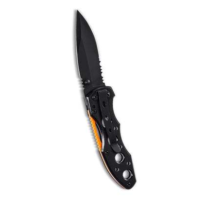 Folding Pocket Knife, 3 in/7.6 cm 7Cr17Mov Blade, Aluminum Handle Small EDC Knife with Pocket Clip, Sharp Camping Survival Hiking Knife, 2.8 oz/0.08 kg Easy to Carry for Men Women Self Defense