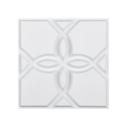 3D Wall Panels, 33-Pack 11.81 x 11.81 in PVC Modern Art Minimalist Floral Tiles, 32 Sq.Ft Coverage Accent Wall Panel, Interior Home Decor for Ceiling, Bedroom, Living & Gaming Room, Matte White