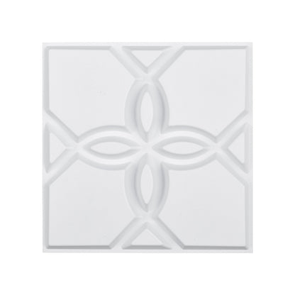 3D-Wandpaneele, 33er-Pack, 30 x 30 cm, PVC, 32 Quadratfuß Fläche, Blumenmuster, Weiß