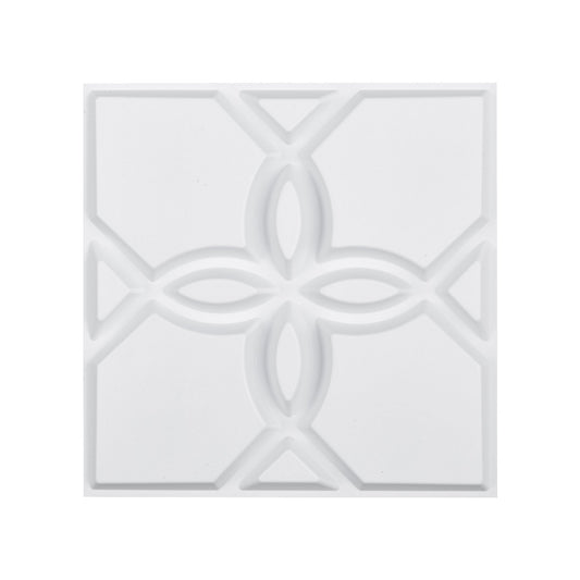3D-Wandpaneele, 33er-Pack, 30 x 30 cm, PVC, 32 Quadratfuß Fläche, Blumenmuster, Weiß