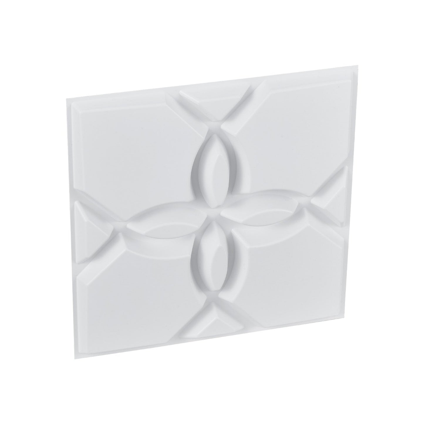 3D-Wandpaneele, 33er-Pack, 30 x 30 cm, PVC, 32 Quadratfuß Fläche, Blumenmuster, Weiß