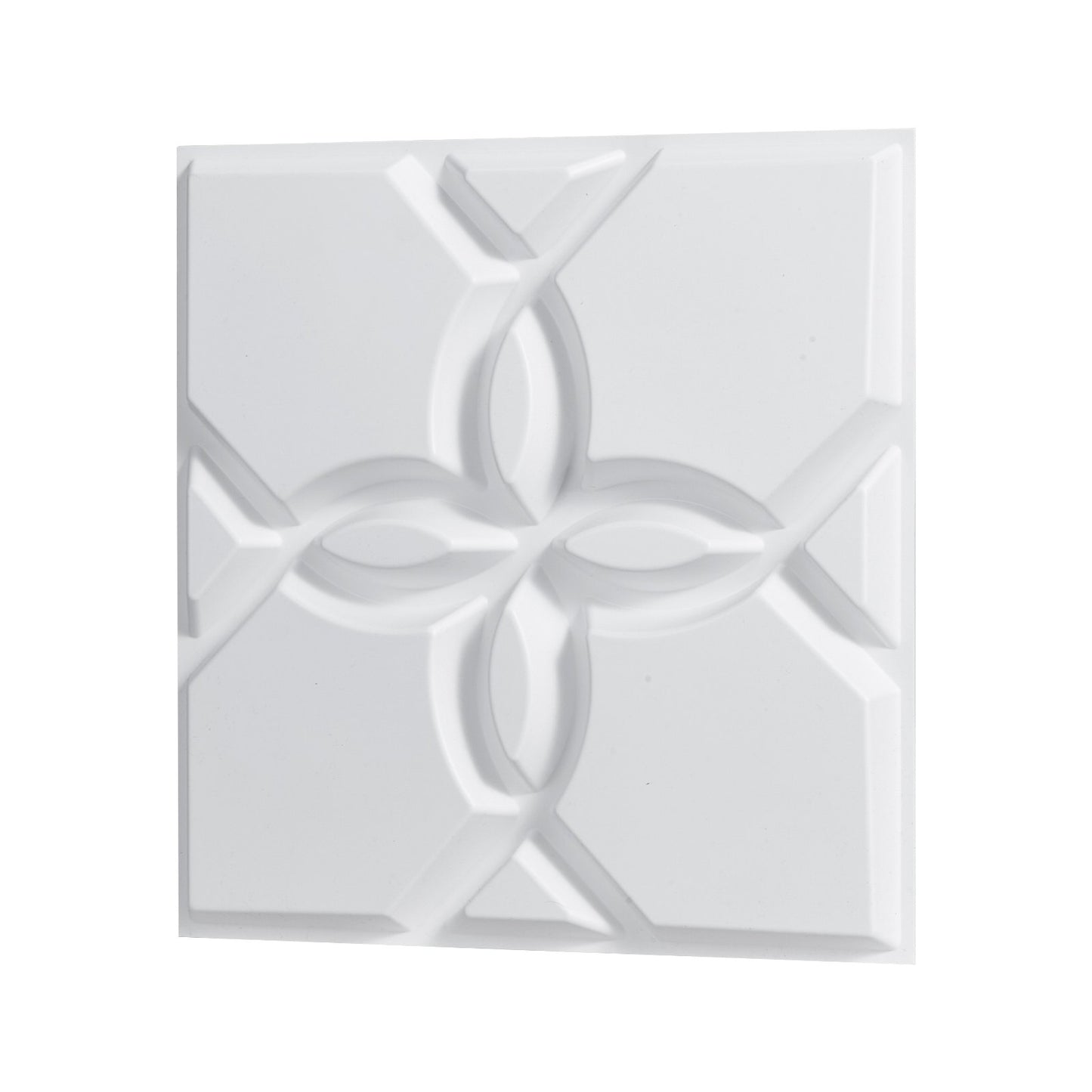3D-Wandpaneele, 33er-Pack, 30 x 30 cm, PVC, 32 Quadratfuß Fläche, Blumenmuster, Weiß