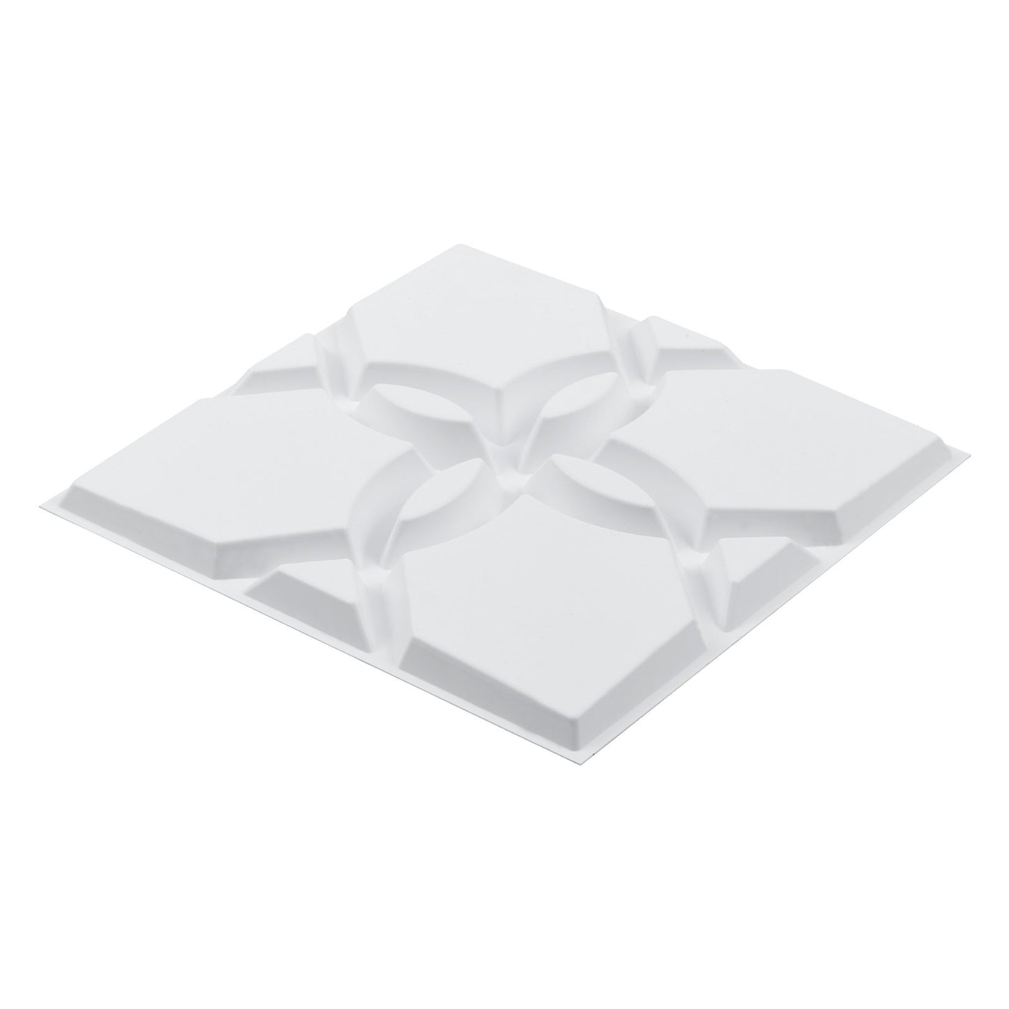3D-Wandpaneele, 33er-Pack, 30 x 30 cm, PVC, 32 Quadratfuß Fläche, Blumenmuster, Weiß