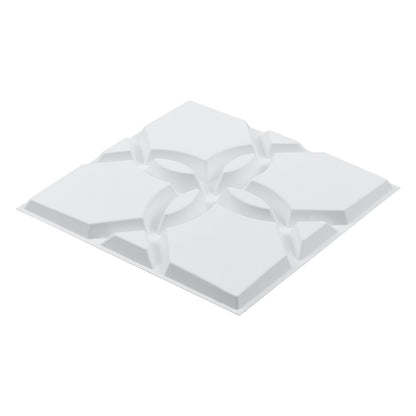 3D-Wandpaneele, 33er-Pack, 30 x 30 cm, PVC, 32 Quadratfuß Fläche, Blumenmuster, Weiß