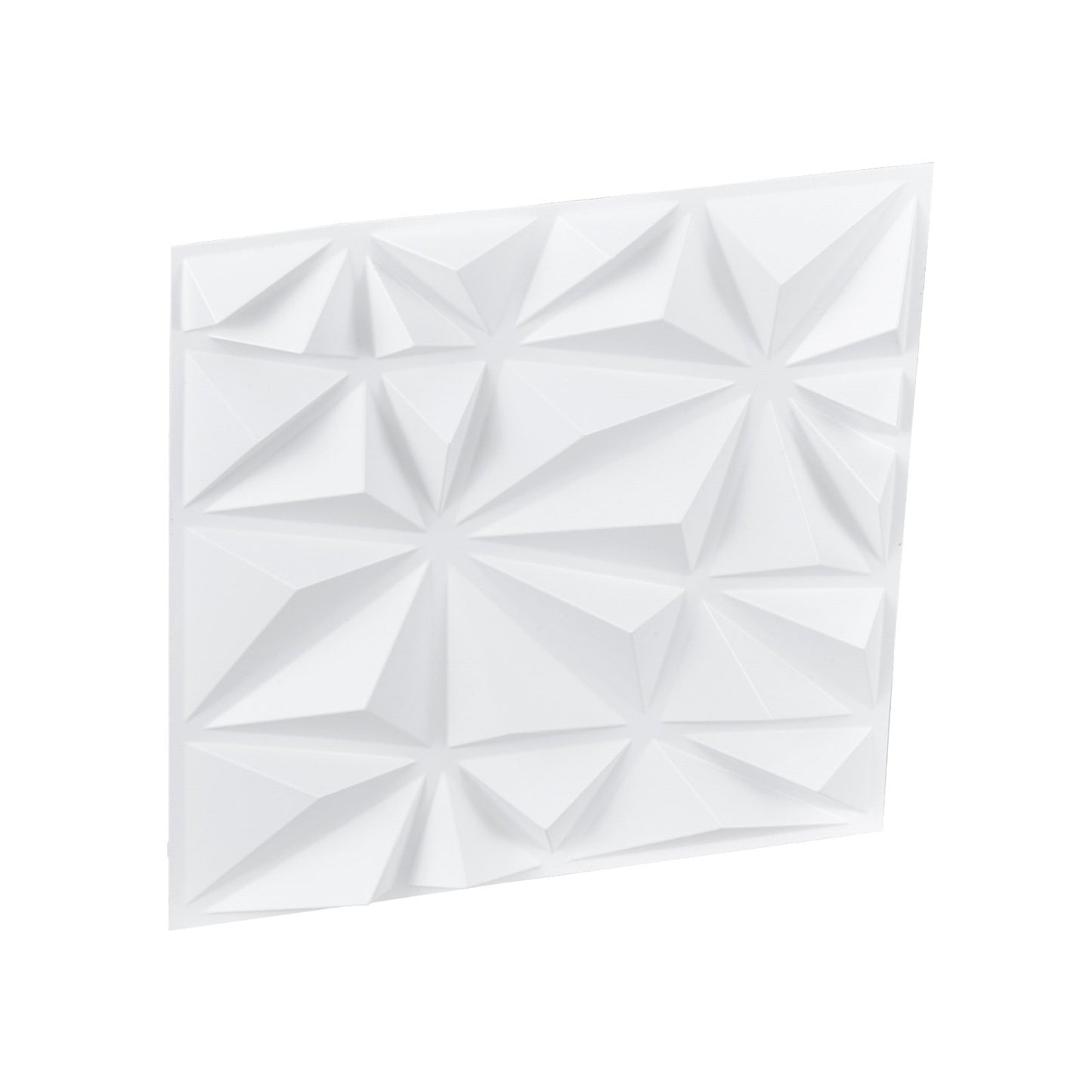 3D-Wandpaneele, 33er-Pack, 30 x 30 cm, PVC, 32 Quadratfuß Deckkraft, Diamantweiß