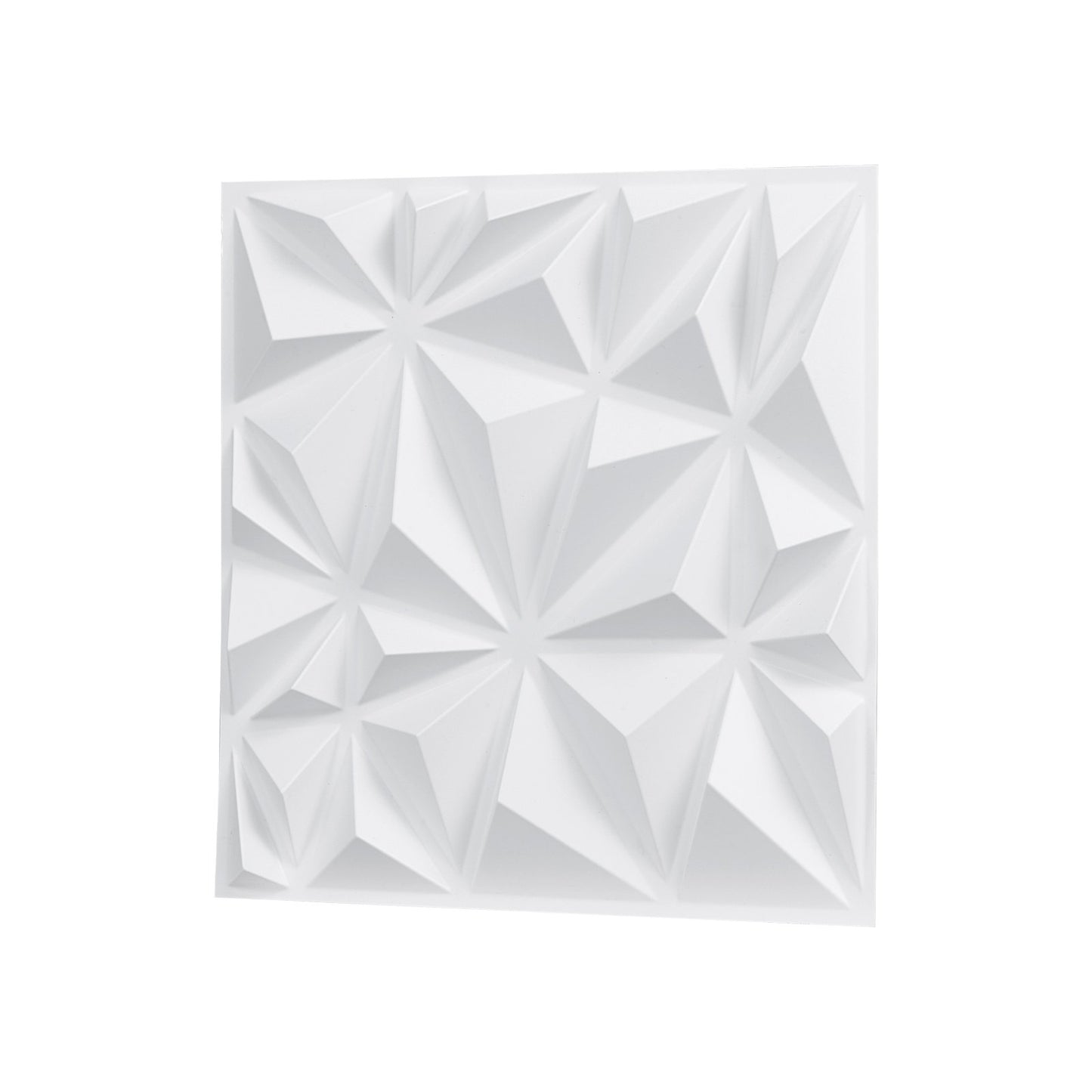 3D-Wandpaneele, 33er-Pack, 30 x 30 cm, PVC, 32 Quadratfuß Deckkraft, Diamantweiß