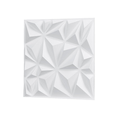 3D-Wandpaneele, 33er-Pack, 30 x 30 cm, PVC, 32 Quadratfuß Deckkraft, Diamantweiß