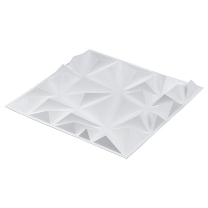 3D-Wandpaneele, 33er-Pack, 30 x 30 cm, PVC, 32 Quadratfuß Deckkraft, Diamantweiß