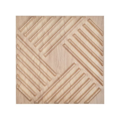 3D Wall Panels, 12-Pack 19.7 x 19.7 in PVC Modern Art Minimalist Salt Tiles, 32 Sq.Ft Coverage Accent Wall Panel, Interior Home Decor for Ceiling, Bedroom, Living & Gaming Room, Light Wood Color